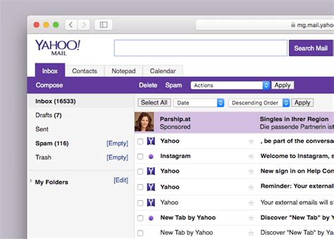 email yahoo laptop in box